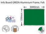 INFO BOARD 3000X1200 ALUMIN FRAME GREEN