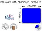 INFO BOARD 3000X1200 ALUMNI FRAME BLUE