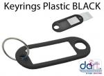 KEYRINGS PLASTIC BLACK