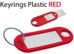 KEYRINGS PLASTIC RED