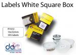 LABELS 16x32 WHITE SQUARE BOX