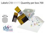 LABELS C10  ROUND WHITE ONLY