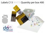LABELS C13  ROUND WHITE ONLY