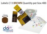 LABELS C13  BROWN