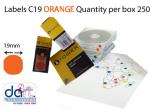 LABELS C19  ORANGE