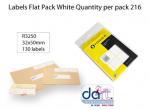 LABELS FLAT PACK  32X50 WHITE