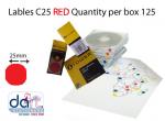 LABELS C25  RED