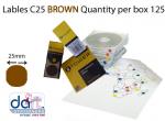 LABELS C25  BROWN