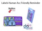 LABELS HUM-ACC FRIENDLY REMIN