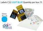 LABELS C32  LIGHT BLUE