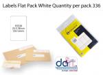LABELS FLAT PACK  25X38 WHITE