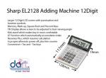 CALCULATOR SHARP EL2128 ADDIND MACHINE