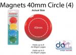 MAGNETS 40MM CIRCLE (4) ASSTD PARROT