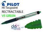 PILOT HI TEC V5 RETRACTABLE GREEN
