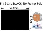 PINBOARD 900x600 N/F BLACK