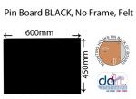 PIN BOARD 600X450MM N/F BLACK