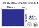 INFO BOARD 900X600 BLUE PLASTIC FRAME