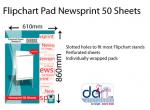 FLIPCHART PADS NEWSPRINT 50SHTS PAD