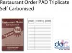 RESTAURANT ORDER PAD TRIPLICATE A6 50 SETS