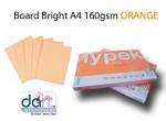 BOARD BRIGHT A4 160GSM ORANGE