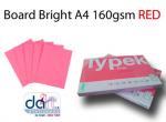 BOARD BRIGHT A4 160GSM RED