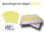 BOARD BRIGHT A4 160GSM YELLOW