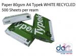 PAPER 80asm A4 TYPEK WHITE RECYCLED