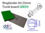 RINGBINDER A4 T/BOARD - GREEN