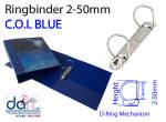 RINGBINDER C.O.L 2-50MM  BLUE