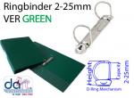 RINGBINDER 2-25MM VER GREEN