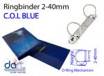 RINGBINDER C.O.L 2-40MM  BLUE