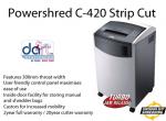 SHREDDER FELLOWES C-420 STRIP CUT POWERSHRED