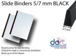 SLIDE BINDERS  5/7MM BLACK