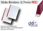 SLIDE BINDERS  5/7MM RED