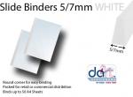 SLIDE BINDERS  5/7MM WHITE