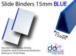 SLIDE BINDERS 15MM BLUE