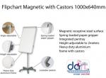 FLIPCHART MAGNETIC WITH CASTORS 1000X640MM