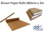 BROWN PAPER ROLLS 480mmx3m